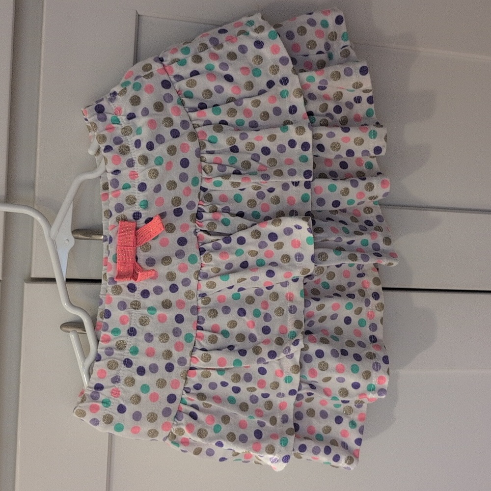 Cynthia Rowley Multicolor Polka Dot Skort with Pink Bow